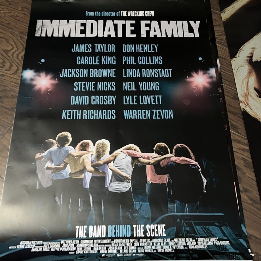Immediate Family theatre promotional 27x 39” Movie Poster Band Behind The Scene